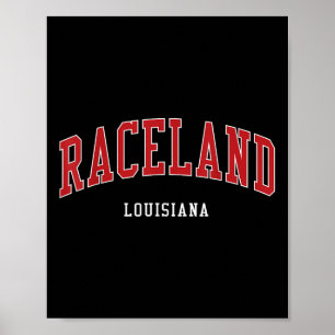 Affiche Raceland Louisiana College University Style