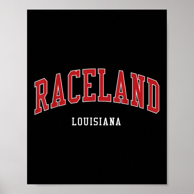 Affiche Raceland Louisiana College University Style (Devant)
