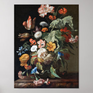 Affiche Rachel Ruysch - Still-Life With Flowers