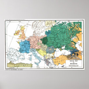 Affiche Racial Map of Europe