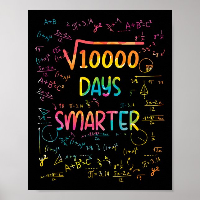 Affiche Racine carré De 10000 Math 100 Jours Smarter Schoo (Devant)