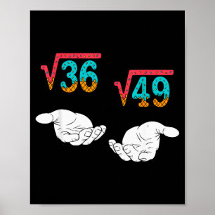 Affiche Racine Carrée 36 49 Mème 67 Crème Glacée Goutte Ma
