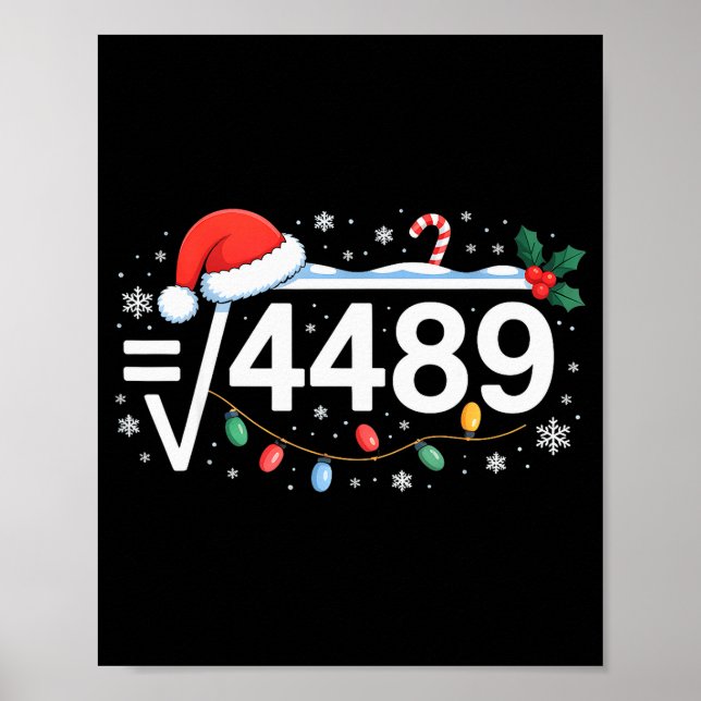 Affiche Racine carrée 4489 Drôle 67 Mème Prof de maths 6 7 (Devant)