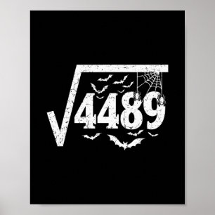 Affiche Racine carrée 4489 Drôle de mème Halloween 67 Math