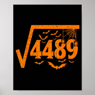 Affiche Racine carrée 4489 Drôle de mème Halloween 67 Math