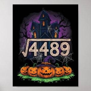 Affiche Racine carrée 4489 Mème drôle d'Halloween 67 Mathé