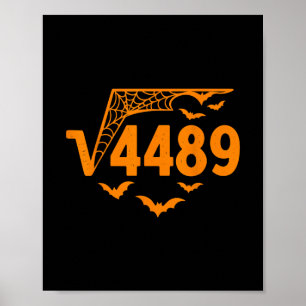 Affiche Racine carrée 4489 Mème drôle d'Halloween 67 Prof