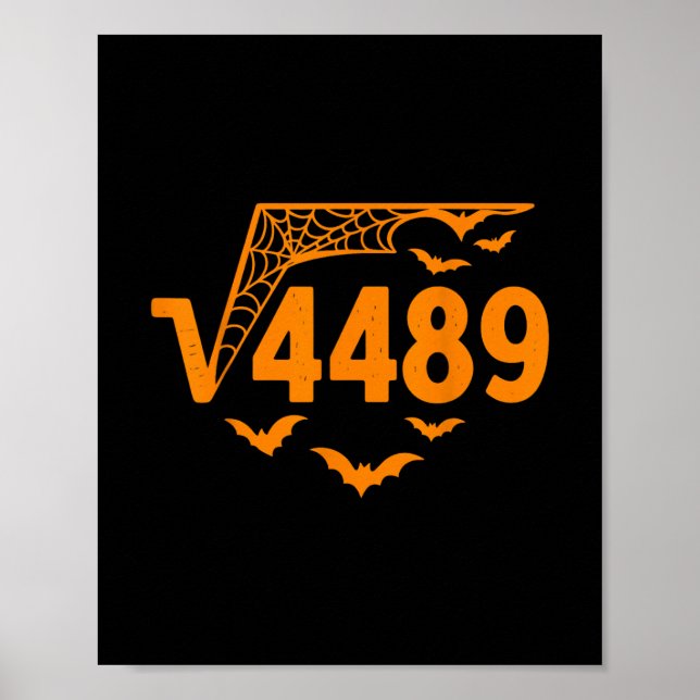Affiche Racine carrée 4489 Mème drôle d'Halloween 67 Prof  (Devant)