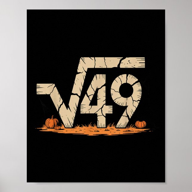 Affiche Racine Carrée 67 Mème 6 7 Gen Alpha Halloween Six  (Devant)