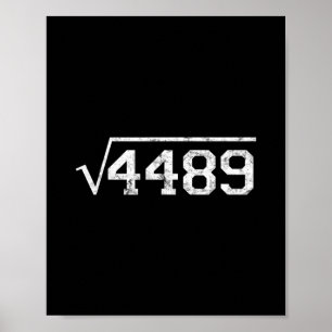 Affiche Racine Carrée De 4489 Argot Prof De Maths Six Sept