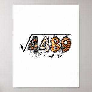 Affiche Racine Carrée De 4489 Drôle D'Halloween 67 Mème Ma