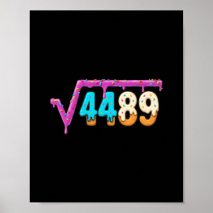 Affiche Racine carrée drôle 4489 Glace qui coule Math 67 A