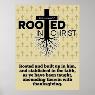 Affiche Racine Dans Christ Colossiens Bible Verse Ratio 3: