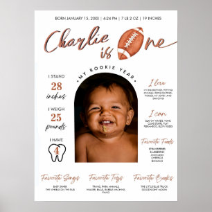 Affiche Racine minimaliste de football de l'année Première