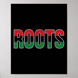Affiche Racines afro-américaines - Drapeau de l'Unia panaf