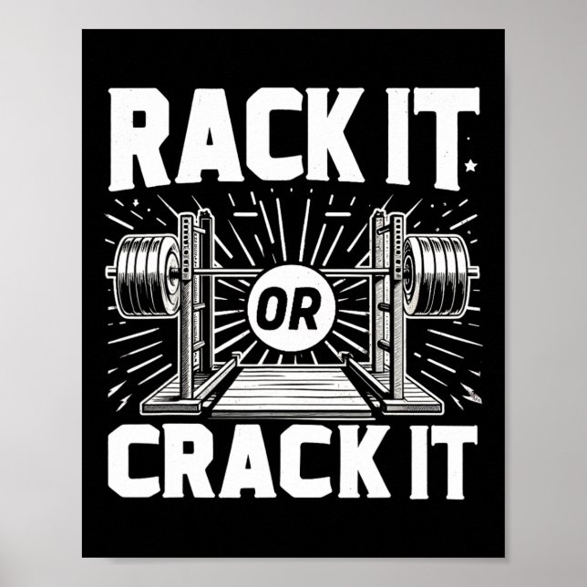 Affiche Rack-Le Ou Crack-It Barbell Bodybuilding (Devant)