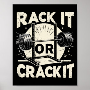 Affiche Rack-Le Ou Crack-It Barbell Bodybuilding 1