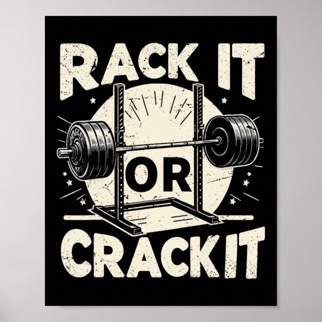 Affiche Rack-Le Ou Crack-It Barbell Bodybuilding 1 (Devant)