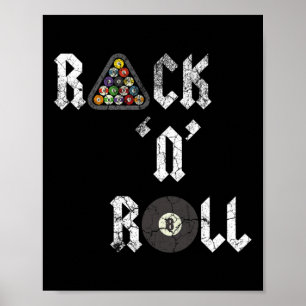 Affiche Rack N Roll Fundy Pool Billard Cue Sports Huit