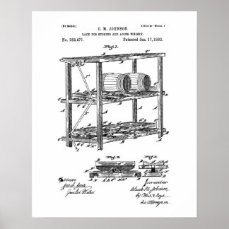 Affiche Rack pour stocker et vieillir le brevet de whisky