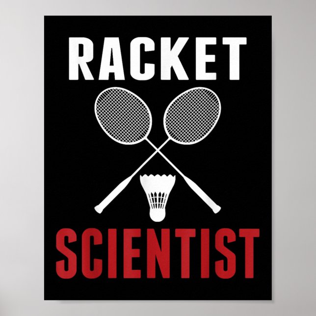 Affiche Racket Scientist Funny Badminton Mom Dad  (Devant)