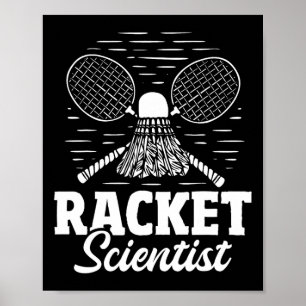 Affiche Racket Scientist - Joueur de Badminton Athlete Shu