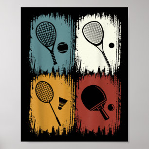 Affiche Racketlon, sport de tournoi avec 4 disciplines