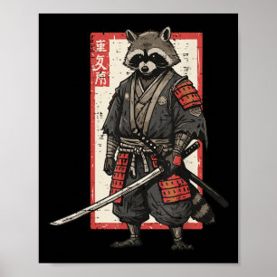 Affiche Racon Samurai Katana Japonais guerrier Hommes garç