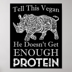 Affiche Racontez à ce Vegan Assez Protein Vegan Bodybuildi