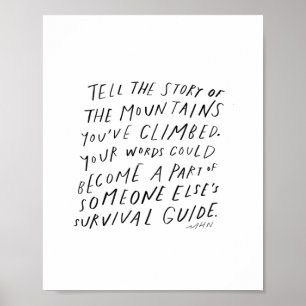 Affiche Racontez votre histoire - citations inspirantes