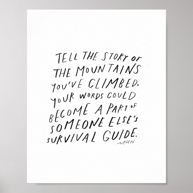 Affiche Racontez votre histoire - citations inspirantes (Devant)