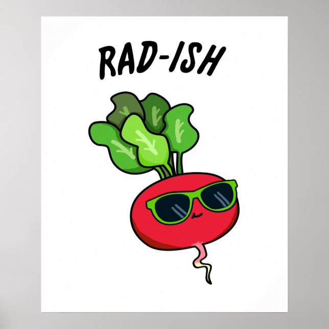 Affiche Rad-ish Funny Vegetable Radish Pun (Devant)