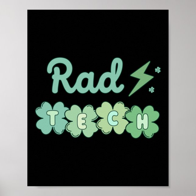 Affiche Rad Tech Jour de la Saint Patrick Xray Irish Lucky (Devant)