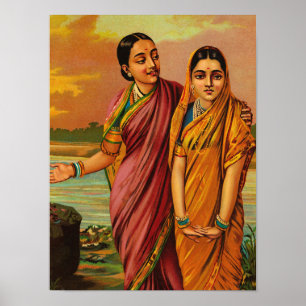 Affiche Radha, déesse de l'amour par Raja Ravi Varma