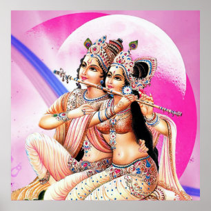 Affiche radha-krishna