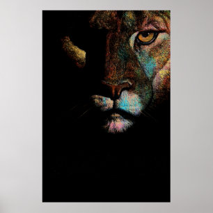Affiche Radiant Darkness - Élégance Effrayante Lionne