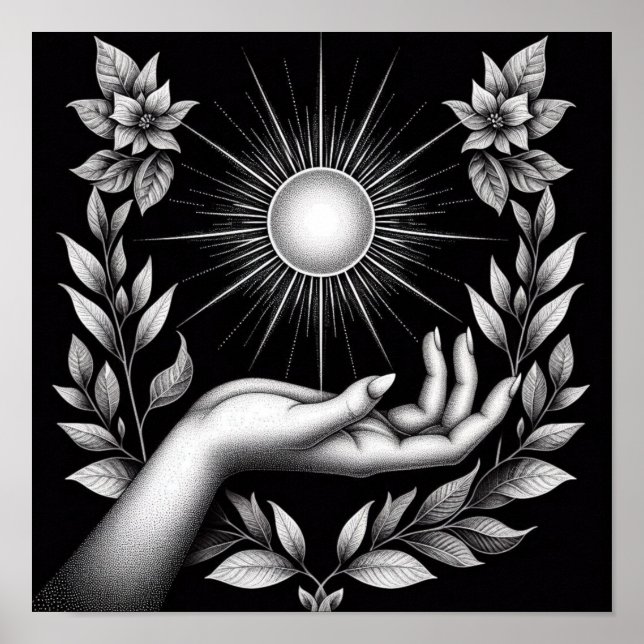 Affiche Radiant Sun with Botanical Touch and Feminine (Devant)