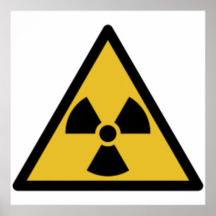 Affiche Radiation Warning Symbol (Radioactive Danger)