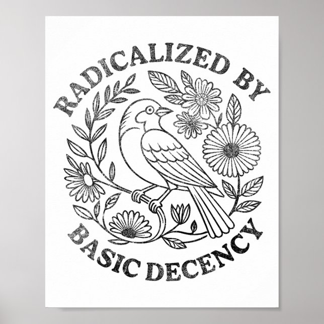 Affiche Radicalized By Basic Decency Feminist Men Women Sq (Devant)