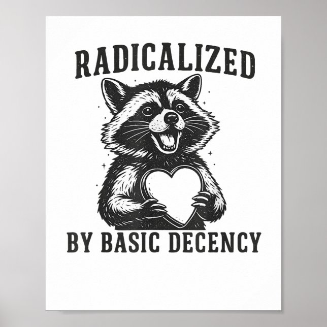 Affiche Radicalized By Basic Decency Resistance Funny Racc (Devant)