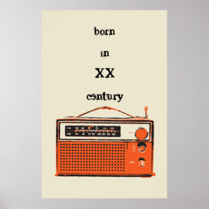 Affiche radio rétro