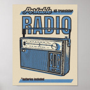 Affiche 📻 radio transistante Vintage
