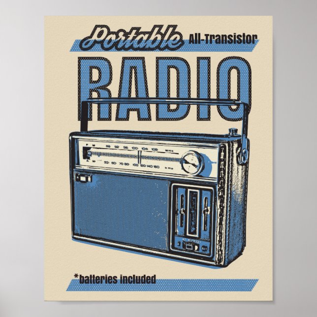 Affiche 📻 radio transistante Vintage (Devant)