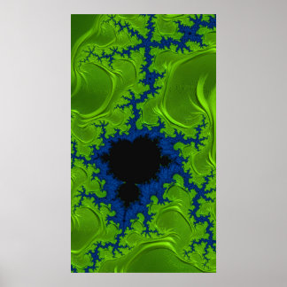Affiche Radioactif Mandelbrot Fractal Art Abstrait
