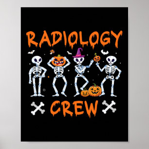 Affiche Radiologie Dancing Crew Ghost Automne Rad Tech X