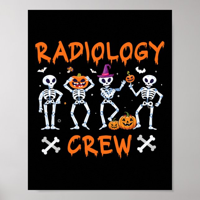 Affiche Radiologie Dancing Crew Ghost Automne Rad Tech X (Devant)
