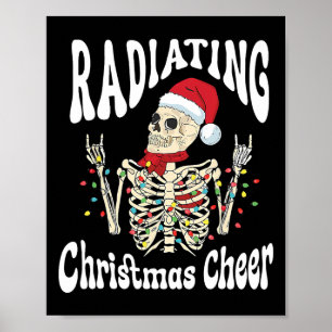 Affiche Radiologie diffusant la joie de Noël Technicien en