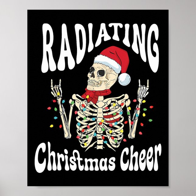 Affiche Radiologie diffusant la joie de Noël Technicien en (Devant)