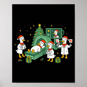 Affiche Radiologie drôle d'oie Ct Scan Noël infirmière rad