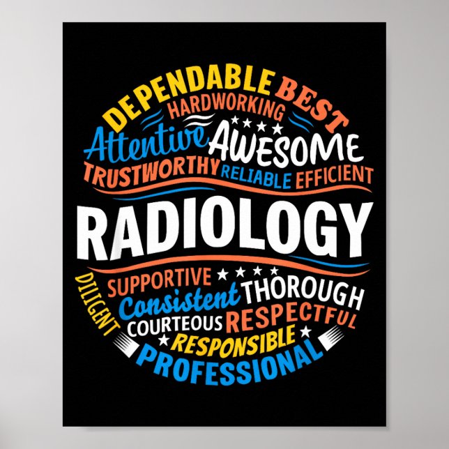 Affiche Radiologie Drôle Semaine de la technologie Rad App (Devant)
